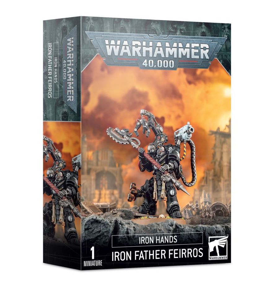 This 17-part plastic kit makes one Iron Father Feirros and is supplied with one Citadel 40mm Round Base.