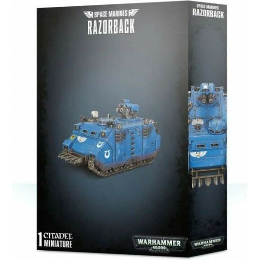 Razorbacks are common variations of the Rhino chassis that can be armed with a variety of powerful turret-mounted heavy weapon systems that offer the squads they carry effective fire support before and after they disembark.

As well as a choice of weapons for the Razorback's main turret – either a twin heavy bolter or twin lascannon – this kit comes with a wealth of optional extras including a spiked ram, ammo crate, fuel canisters, a cable, smoke launchers, comms relay, hunter-killer missile, and tow hoo