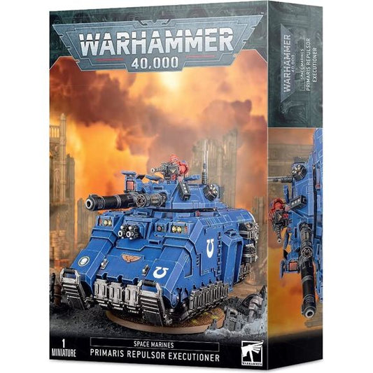 Though some Chapters use Repulsor Executioners as armoured escorts for their dedicated troop-carrying tanks, many favour them as transports for Hellblasters and other specialist Primaris squads. In this capacity, the tanks thrum across the battlefield with guns blazing. Whether armed with macro plasma incinerators or heavy laser destroyers, the Executioners unleash fusillade after punishing fusillade, their primary armaments combining with a wealth of secondary weapons to blast the enemy into ruin.

The Rep