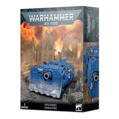 This box set contains one multi-part plastic Vindicator. This 99-piece kit includes additional components to arm the Vindicator with a hunter-killer. The miniature is unpainted and not assembled.