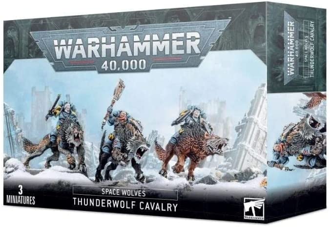 This multi-part plastic boxed set contains 121 components with which to build three Thunderwolf Cavalry models. Model is supplied unpainted and unassembled. Glue, paint, and other hobby supplies sold separately.