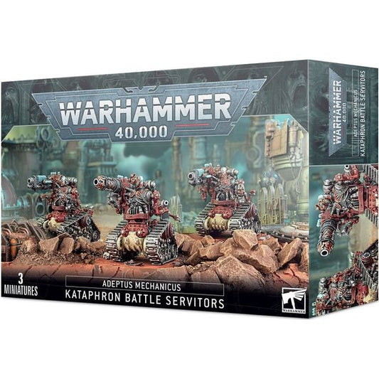 This multi-part plastic kit contains an impressive 157 components, with which you can make three Battle Servitors, either Kataphron Destroyers or Kataphron Breachers. Supplied are three Citadel 60mm Round Bases.