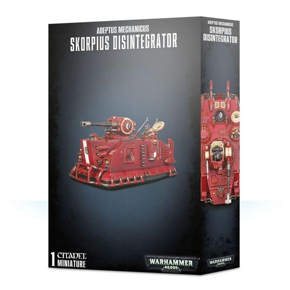 This kit builds on Skorpius Disintegrator
The multipart plastic kit is comprised of 104 components. It can be assembled with a crewman set in one rear cupola, or with both hatches closed.
