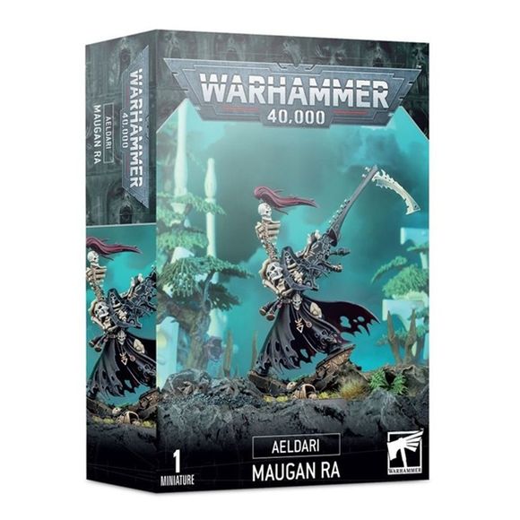 This kit builds Maugan Ra, the Harvester of Souls. This set comprises 14 plastic components and is supplied with a Citadel 40mm Round Base. This miniature is supplied unpainted and requires assembly – we recommend using Citadel Plastic Glue and Citadel paints.