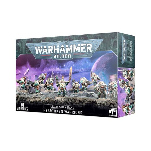 This multipart plastic kit builds 10 Hearthkyn Warriors. This set is comprised of 169 plastic components, and is supplied with 10x Citadel 28.5mm Round Bases and a Leagues of Votann Transfer Sheet with 555 numerals, runes, and markings for prominent Leagues. These miniatures are supplied unpainted and require assembly – we recommend using Citadel Plastic Glue and Citadel Colour paints.