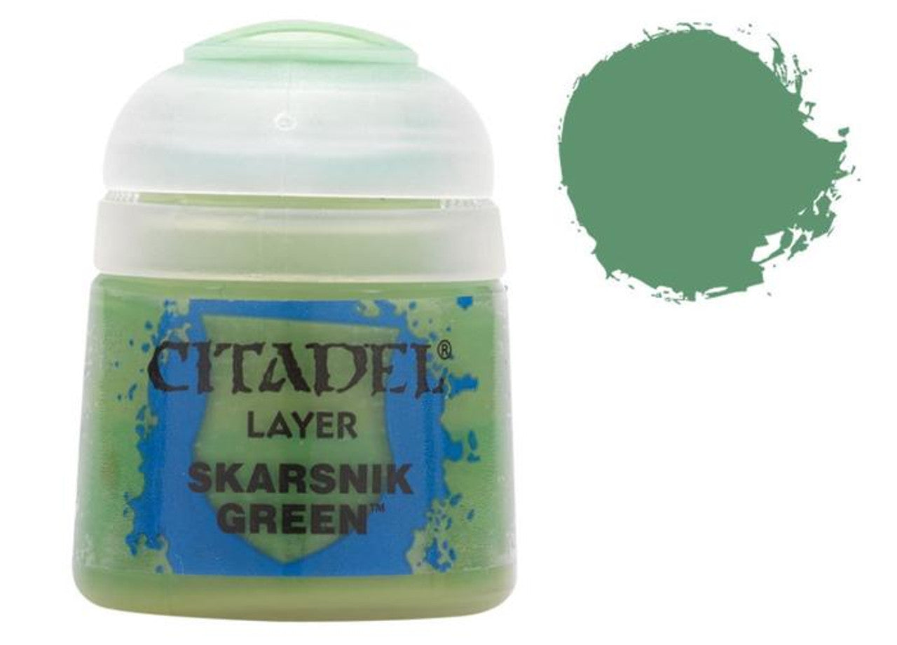 Citadel Layer paints are high quality acrylic paints, and with 70 of them in the Citadel Paint range, you have a huge range of colours and tones to choose from when you paint your miniatures. They are designed to be used straight over Citadel Base paints (and each other) without any mixing. By using several layers you can create a rich, natural finish on your models that looks fantastic on the battlefield. This pot contains 12ml of Troll Slayer Orange, one of 70 Layer paints in the Citadel Paint range. As w
