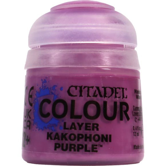 Citadel Layer paints are high quality acrylic paints, and with 70 of them in the Citadel Paint range, you have a huge range of colours and tones to choose from when you paint your miniatures. They are designed to be used straight over Citadel Base paints (and each other) without any mixing. By using several layers you can create a rich, natural finish on your models that looks fantastic on the battlefield.

12 ml