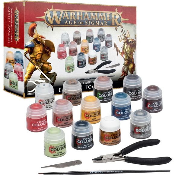 Warhammer Age of Sigmar Paints + Tools Set | Galactic Toys & Collectibles