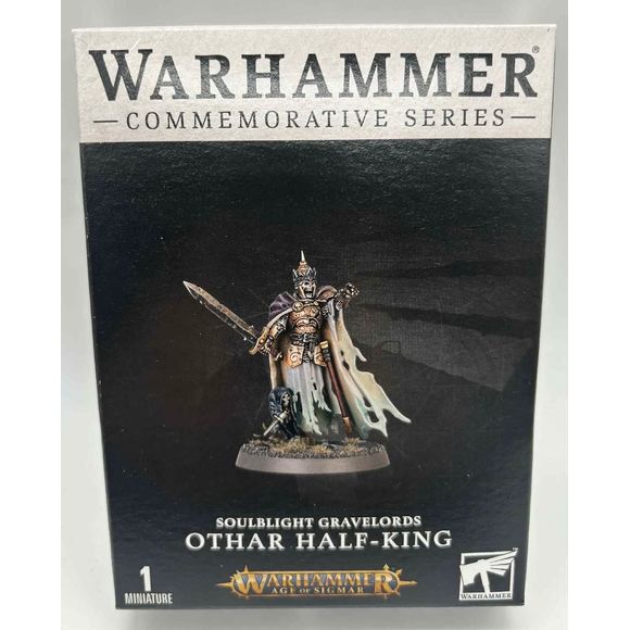 This kit builds one Soulblight Gravelords Othar Half-King for games of Warhammer Age of Sigmar. Requires assembly, paint and glue.