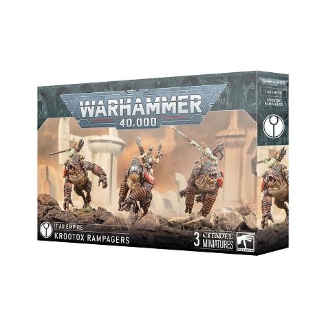 This multipart plastic kit builds three Krootox Rampagers. This kit comprises 77 plastic components and Citadel 3x 50mm Round Bases. These miniatures are supplied unpainted and require assembly – we recommend using Citadel Plastic Glue and Citadel Colour paints.