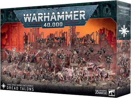 This set includes the following multipart plastic models:
- 1x Chaos Lord with Jump Pack
- 1x Daemon Prince
- 10x Raptors (which can also be built as Dark Talons)
- 5x Dark Commune
- 10x Chaos Cultists
- 8x Accursed Cultists
- 5x Chaos Space Marines transfer sheets