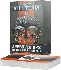 Kill Team is a fast-paced game of skirmish battles, and this deck helps set up your matched play missions just as quickly – while offering plenty of variety for pick-up-and-play games. The cards in this deck allow you to combine three mission types with nine standard killzone maps, or 10 Close Quarters maps – plus 27 Tac Ops cards, covering every archetype, and two alternate Tac Ops cards for Close Quarters games.

The included leaflet provides a range of ways to generate each aspect of your game, from rand