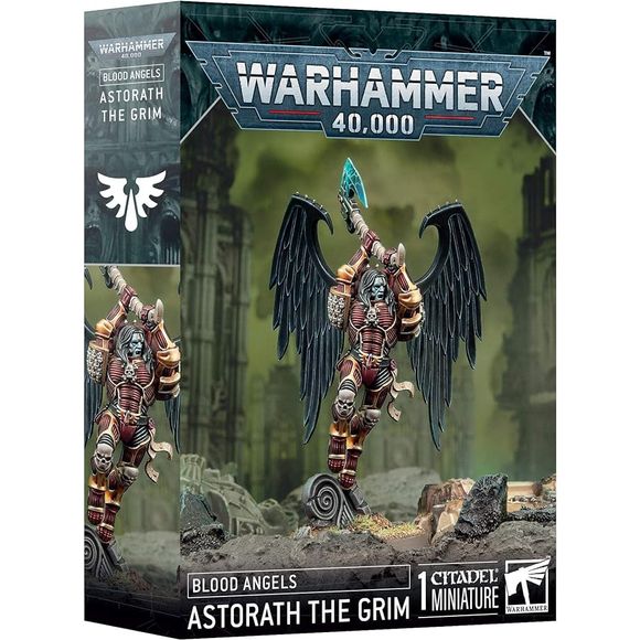 This multipart plastic kit builds Astorath the Grim, this kit contains 17 plastic components, and 1x Citadel 40mm Round Base. This miniature is supplied unassembled and unpainted