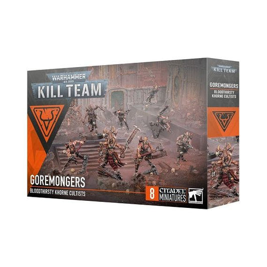 This multipart plastic kit builds 8 Goremongers. Inside the box, you will also find a sheet of 38 double-sided Goremongers tokens. This kit comprises 85 plastic components, and 8x Citadel 32mm Round Bases. These miniatures require assembly and are supplied unpainted – we recommend using Citadel Plastic Glue and Citadel Colour paints.