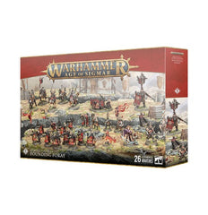 Releases November 29th 2024.
Warhammer 40k Holiday boxes are here! This set contains:
– 1x Freeguild Marshal and 1x Relic Envoy
– 1x Fusil-Major on Ogor Warhulk
– 1x Ironweld Great Cannon
– 5x Freeguild Cavaliers
– 6x Freeguild Command Corps
– 10x Freeguild Fusiliers and 1x Blackpowder Squire

This set also includes 4x Cities of Sigmar Transfer Sheets, each containing 410x high-quality waterslide transfers for you to adorn your miniatures.

These miniatures are supplied with 1x Citadel 90mm Round Base, 5x C