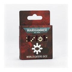 Contents:
– 16x square-cornered D6 dice, each measuring 16x16x16mm. Each die is in the color of the World Eaters faction, and has the faction symbol.