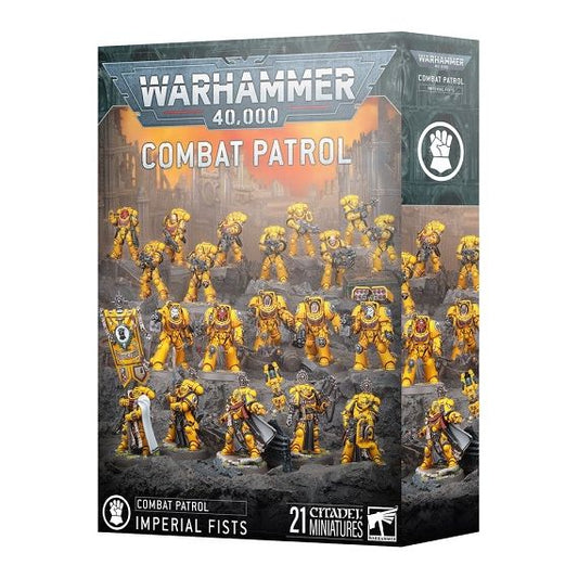 Release Date 9/20/2025
This boxed set builds 21 multipart plastic Imperial Fists miniatures:
– 5x Company Heroes
– 5x Intercessors
– 5x Heavy Intercessors
– 5x Terminators and 1x Teleport Homer Token
– 1x Imperial Fists upgrade frame