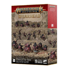 This boxed set builds 19 multipart plastic Blades of Khorne miniatures:
– 1x Karanak
– 8x Claws of Karanak
– 10x Flesh Hounds
The kit comprises 115 plastic components, 1x Citadel 75mm Oval Base, 1x Citadel 40mm Round Base, 2x Citadel 32mm Round Bases, 4x Citadel 28mm Round Bases, and 11x Citadel 60mm Oval Bases. These miniatures require assembly and are supplied unpainted – we recommend using Citadel Plastic Glue and Citadel Colour paints.