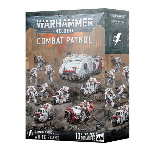 Release Date 10/25/2025
This set builds 10 multipart plastic White Scars miniatures:
– 1x Suboden Khan
– 1x Impulsor
– 3x Outriders
– 5x Assault Intercessors

This kit comprises 299 plastic components, 1x Citadel 100mm Round Base, 4x Citadel 90mm by 52.5mm Oval Bases, 5x Citadel 32mm Round Bases, and 1x Tank Hover Stand. These miniatures require assembly and are supplied unpainted – we recommend using Citadel Plastic Glue and Citadel Colour paints.