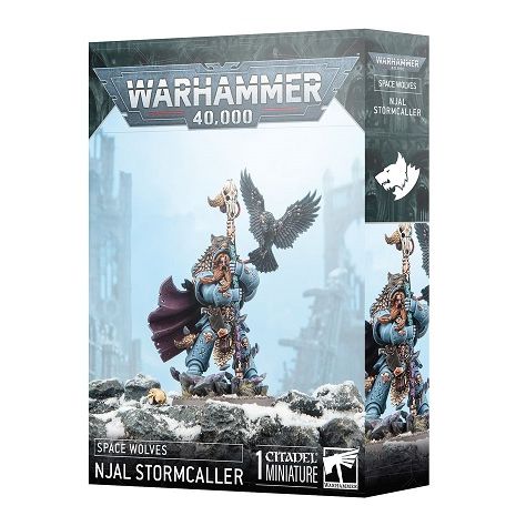 This product has a release date of 7/12
This multipart plastic kit builds Njal Stormcaller. This kit comprises 19 plastic components, and 1x Citadel 40mm Round Base. This miniature requires assembly and is supplied unpainted – we recommend using Citadel Plastic Glue and Citadel Colour paints.