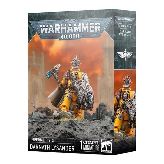 Release Date 9/20/2025
This multipart plastic kit builds Darnath Lysander. This kit comprises 17 plastic components and 1x Citadel 50mm Round Base. This miniature requires assembly and is supplied unpainted – we recommend using Citadel Plastic Glue and Citadel Colour paints.