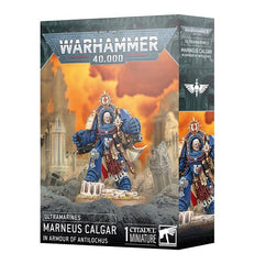 This multipart plastic kit builds Marneus Calgar in Armour of Antilochus. This kit comprises 18 plastic components and 1x Citadel 50mm Round Base. This miniature requires assembly and is supplied unpainted – we recommend using Citadel Plastic Glue and Citadel Colour paints.