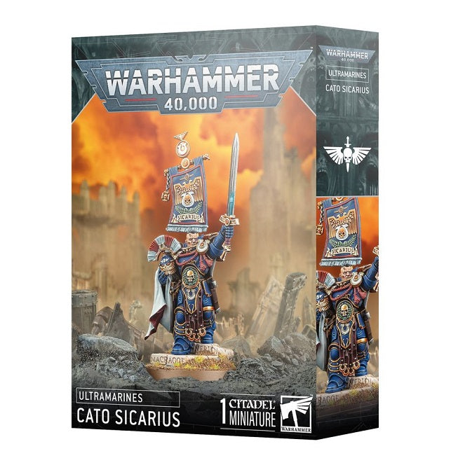 Release Date 11/08
This multipart plastic kit builds Cato Sicarius. This kit comprises 16 plastic components and 1x Citadel 40mm Round Base. This miniature requires assembly and is supplied unpainted – we recommend using Citadel Plastic Glue and Citadel Colour paints.