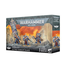 Release date 11/08
This multipart plastic kit builds three Victrix Honour Guard. This kit comprises 65 plastic components and 3x Citadel 40mm Round Bases. These miniatures require assembly and are supplied unpainted – we recommend using Citadel Plastic Glue and Citadel Colour paints.