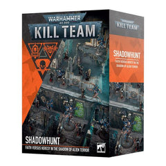 This boxed set contains:
– 6x Murderwing operatives
– 10x Celestian Insidiants operatives
– 1x 88-page softcover Shadowhunt Dossier
– 1x combined sheet containing 76x double-sided tokens
– 2x double-sided game boards
– 74x datacards, with one set for each kill team
– 1x Adepta Sororitas Transfer Sheet containing 290 high-quality transfers
– 1x Chaos Space Marines Transfer Sheet containing 364 high-quality transfers

This set comprises 331 plastic components, 15x Citadel 32mm Round Bases, and 1x Citadel 40mm
