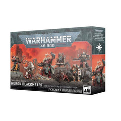 Release date  2/28/2026
This multipart plastic kit builds Huron Blackheart and his entourage. 
Contents:
– 1x Huron Blackheart
– 1x Garreon the Corpsemaster
– 1x Katar Garrix
– 1x Garlon Souleater
– 1x Captain Sargotta
– 1x The Enforcer
– 1x Plunder

This kit comprises 81 plastic components, 1x Citadel 50mm Round Base, 4x Citadel 40mm Round Bases, and 2x Citadel 32mm Round Bases. These miniatures require assembly and are supplied unpainted – we recommend using Citadel Plastic Glue and Citadel Colour paints.