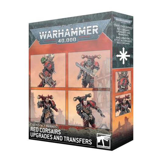 Release Date 03/21/26
This plastic upgrade set includes:
– 5 bare heads
– 10 power armour shoulder pads
– 5 Terminator shoulder pads
– 3 bandoliers
– 2 chainswords
– 2 hanging trophies
This upgrade kit comprises 27 plastic components designed to be assembled with other plastic Chaos Space Marine kits, including Chaos Terminator Squads and Legionaries, both of which are available separately. These components require assembly and are supplied unpainted – we recommend using Citadel Plastic Glue and Citadel Col