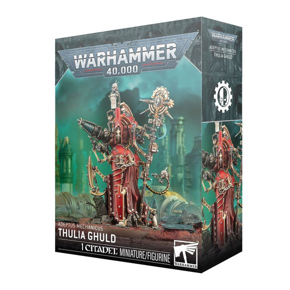 Release date  04/18/2026
The multipart plastic kit builds Thulia Ghuld. Contents:
– 37 plastic components
– 1 Citadel 80mm Round Base
– 1 construction guide

This miniature requires assembly and is supplied unpainted. We recommend:
– Citadel Tools: Super Fine Detail Cutters
– Warhammer Colour Plastic Glue
– Citadel Colour paints