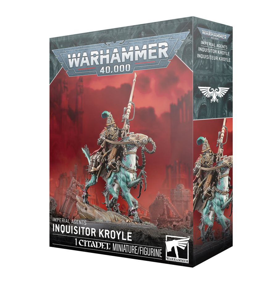 Release Date 5/9/2026
This multipart plastic kit builds Inquisitor Kroyle. Contents:
– 36 plastic components
– 1 Citadel 60mm Round Base
– 1 construction guide

This miniature requires assembly and is supplied unpainted. We recommend:
– Citadel Tools: Super Fine Detail Cutters
– Warhammer Colour Plastic Glue
– Citadel Colour paints