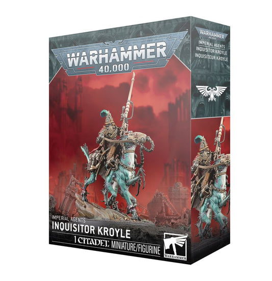 Release Date 5/9/2026
This multipart plastic kit builds Inquisitor Kroyle. Contents:
– 36 plastic components
– 1 Citadel 60mm Round Base
– 1 construction guide

This miniature requires assembly and is supplied unpainted. We recommend:
– Citadel Tools: Super Fine Detail Cutters
– Warhammer Colour Plastic Glue
– Citadel Colour paints