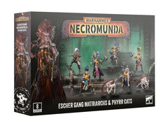 This multipart plastic kit builds 6 Escher Gang Matriarchs and 2 Phyrr Cats.