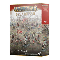 Release Date 5/30
This boxed set builds 19 multipart plastic Cities of Sigmar miniatures:
– 1 Pontifex Zenestra, Matriarch of the Great Wheel
– 1 Freeguild Marshal
– 1 Relic Envoy
– 6 Freeguild Command Corps miniatures
– 10 Freeguild Steelhelms
Contents:
– 222 plastic components
– 1 Citadel 90mm by 52.5mm Oval Base
– 1 Citadel 40mm Round Base
– 2 Citadel 32mm Round Bases
– 5 Citadel 28.5mm Round Bases
– 10 Citadel 25mm Round Bases
– 2 Cities of Sigmar Transfer Sheets
– 1 construction guide
These miniatures