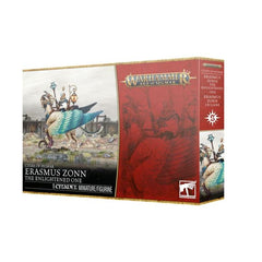 Release Date 5/30
This multipart plastic kit builds Erasmus Zonn the Enlightened One. Contents:
– 35 plastic components
– 1 Citadel 75mm by 42mm Oval Base
– 1 construction guide

This miniature requires assembly and is supplied unpainted.