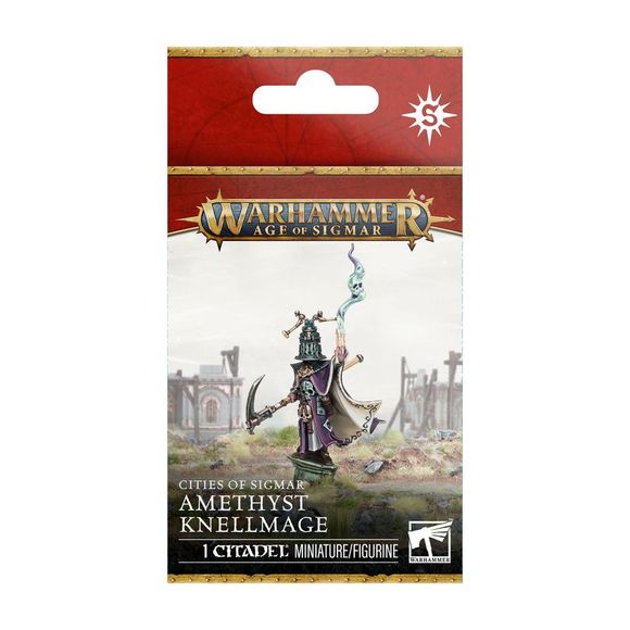 Release Date 5/30
This multipart plastic kit builds 1 Amethyst Knellmage. Contents:
– 7 plastic components
– 1 Citadel 32mm Round Base
– 1 construction guide

This miniature requires assembly and is supplied unpainted. We recommend:
– Citadel Tools: Super Fine Detail Cutters
– Warhammer Colour Plastic Glue
– Warhammer Colour paints