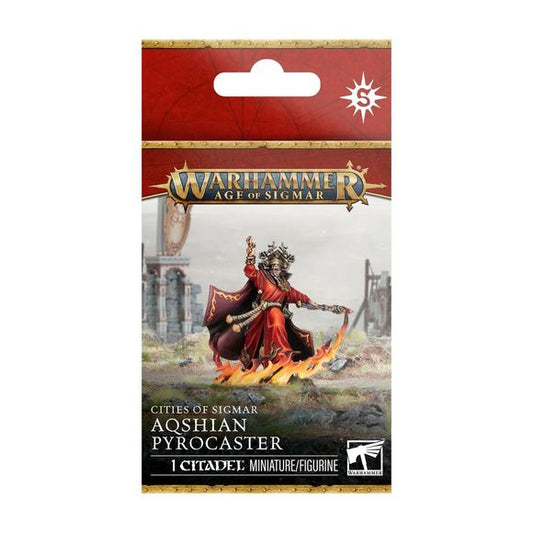 Release Date 5/30
This multipart plastic kit builds 1 Aqshian Pyrocaster. Contents:
– 9 plastic components
– 1 Citadel 32mm Round Base
– 1 construction guide

This miniature requires assembly and is supplied unpainted. We recommend:
– Citadel Tools: Super Fine Detail Cutters
– Warhammer Colour Plastic Glue
– Warhammer Colour paints