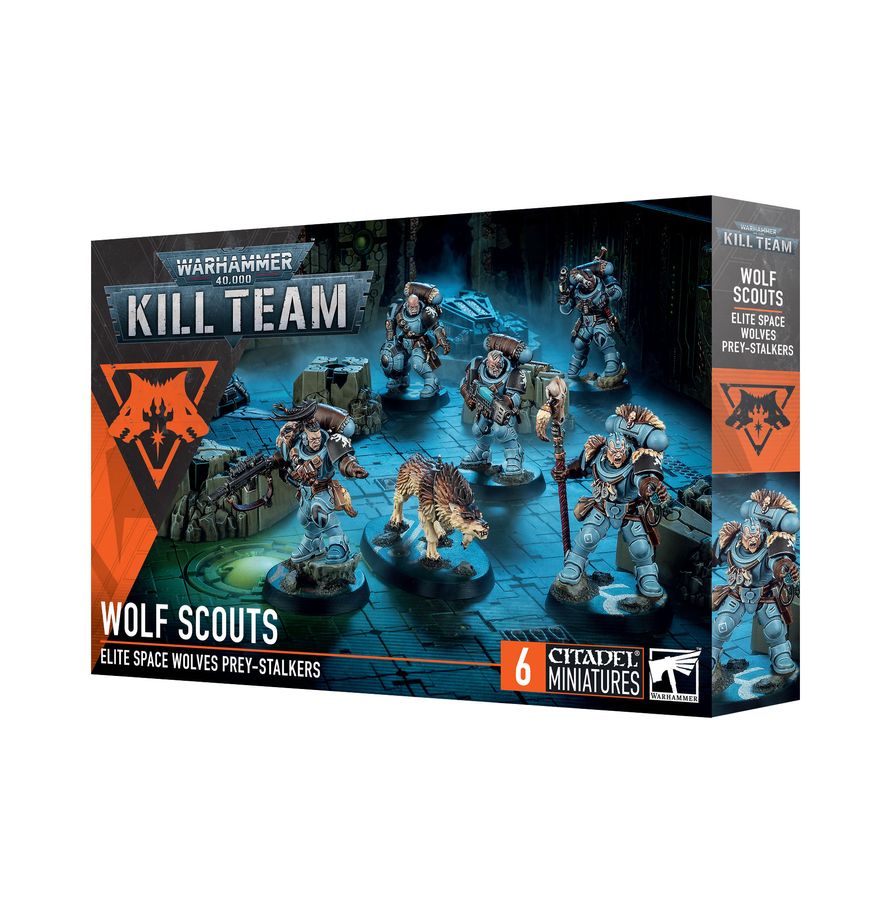 This multipart plastic kit builds six Wolf Scouts operatives. This kit comprises 115 plastic components, 5x Citadel 32mm Round Bases, and 1x Citadel 60mm by 35mm Oval Base. These miniatures require assembly and are supplied unpainted – we recommend using Citadel Plastic Glue and Citadel Colour paints.