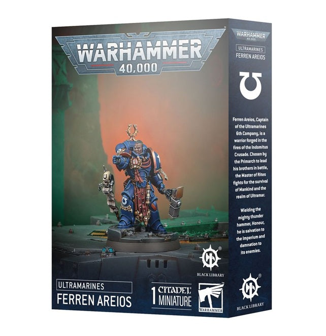 This multipart plastic kit builds Ferren Areios. This kit comprises 18 plastic components, including a sculpted scenic base. This miniature requires assembly and is supplied unpainted – we recommend using Citadel Plastic Glue and Citadel Colour paints.