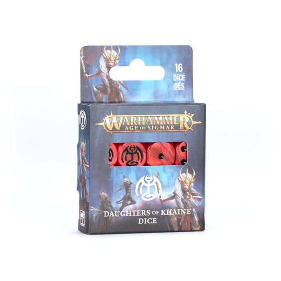 Release Date 4/11
16 6 sided dice for Daughters of Khaine