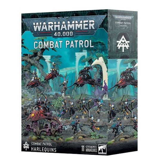Release Date 10/25/2025
This boxed set builds 11 multipart plastic Harlequin miniatures:
– 6x Harlequin Troupe Miniatures
– 2x Skyweavers
– 1x Starweaver (which can alternatively be built as a Voidweaver)
– 1x Voidweaver (which can alternatively be built as a Starweaver)
– 1x Solitaire
This kit comprises 361 plastic components, 7x Citadel 25mm Round Bases, 4x Citadel Large Flying Bases, and 4x Citadel Ball Socket Stems. These miniatures require assembly and are supplied unpainted – we recommend using Citade