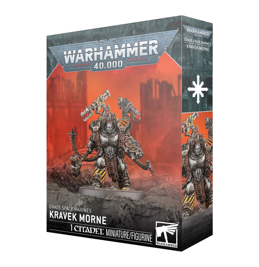 Release Date 04/18/2026
This multipart plastic kit builds Kravek Morne. Contents:
– 18 plastic components
– 1 Citadel 50mm Round Base
– 1 construction guide
This miniature requires assembly and is supplied unpainted. We recommend:
– Citadel Tools: Super Fine Detail Cutters
– Warhammer Colour Plastic Glue
– Citadel Colour paints