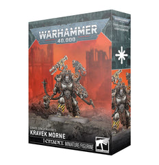 Release Date 04/18/2026
This multipart plastic kit builds Kravek Morne. Contents:
– 18 plastic components
– 1 Citadel 50mm Round Base
– 1 construction guide
This miniature requires assembly and is supplied unpainted. We recommend:
– Citadel Tools: Super Fine Detail Cutters
– Warhammer Colour Plastic Glue
– Citadel Colour paints