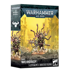 Release date 9/05/2026
This multipart plastic kit builds a Weirdboy.
Contents:
– 6 plastic components
– 1 Citadel 50mm Round Hex Hole Base
– 1 construction guide
This push-fit miniature requires assembly and is supplied unpainted. We recommend:
– Citadel Tools: Super Fine Detail Cutters
– Warhammer Colour paints