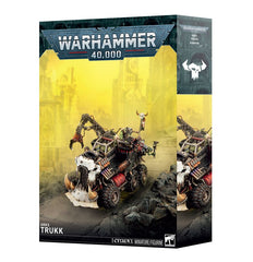 Release Date 9/5/2026
This multipart plastic kit builds a Trukk.
Contents:
– 115 plastic components
– 1 construction guide
– 1 Orks Transfer Sheet

The Orks Transfer Sheet features 385 high-quality waterslide transfers. These include symbols and icons for the Goffs, Bad Moons, Snakebites, Evil Suns, Blood Axes, and Deathskulls, as well as universal Ork glyphs, symbols, and decorations.

This miniature requires assembly and is supplied unpainted. We recommend:
– Citadel Tools: Super Fine Detail Cutters
– War