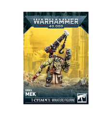 Release date 9/05/2026
This multipart plastic kit builds a Mek. 
Contents:
– 8 plastic components
– 1 Citadel 32mm Round Base
– 1 construction guide

This miniature requires assembly and is supplied unpainted. We recommend:
– Citadel Tools: Super Fine Detail Cutters
– Warhammer Colour Plastic Glue
– Warhammer Colour paints