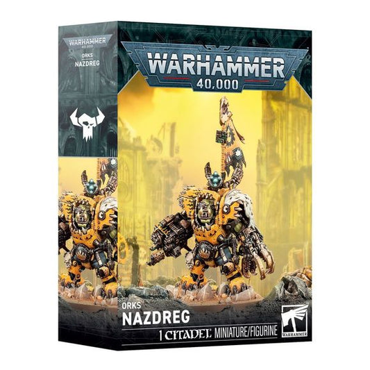 Release Date 9/5/2026
This multipart plastic kit builds 1 plastic miniature -  Nazdreg. 
Contents:
– 27 plastic components
– 1 Citadel 60mm Round Base
– 1 construction guide

This miniature requires assembly and is supplied unpainted. We recommend:
– Citadel Tools: Super Fine Detail Cutters
– Warhammer Colour Plastic Glue
– Warhammer Colour paints