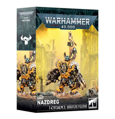 Release Date 9/5/2026
This multipart plastic kit builds 1 plastic miniature -  Nazdreg. 
Contents:
– 27 plastic components
– 1 Citadel 60mm Round Base
– 1 construction guide

This miniature requires assembly and is supplied unpainted. We recommend:
– Citadel Tools: Super Fine Detail Cutters
– Warhammer Colour Plastic Glue
– Warhammer Colour paints
